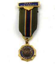 VTG American Legion Past Historian Medal &amp; Ribbon Badge EXCELLENT - £10.05 GBP