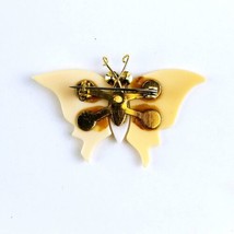 Vintage Shell Butterfly Pin Brooch Jewelry image 2