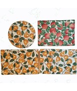 4 Fruit Placemats Apple Pear Rectangle and Round Gold Green Red - £11.02 GBP