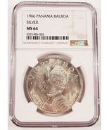 1966 Plateado Panama Balboa Graduado Por NGC Como MS-64 - €109,03 EUR