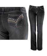 Yom Yom Black Junior Skinny Jeans Pants Studded Stitched Jewel Miss Blin... - £7.03 GBP