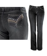 Yom Yom Black Junior Skinny Jeans Pants Studded Stitched Jewel Miss Blin... - £6.68 GBP