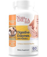 NI UNA DIETA MÁS, Digestive Enzymes w/Probiotics Dietary Supplement 60caps 03/24 - £6.93 GBP