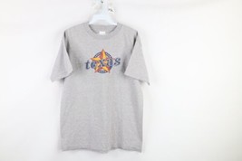 Vtg Y2K 2004 Mens Medium Texas Lone Star State Spell Out T-Shirt Heather Gray - $29.65