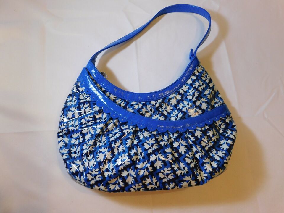 Frill by Vera Bradley Hobo Bag Purse Shoulder Bag Blue Lagoon blue white - $20.19