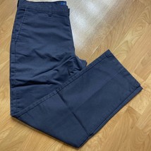 Lee Total Freedom Classic Fit Khaki Pants Slacks Pleated Gray Mens Size 34x32 - £8.57 GBP