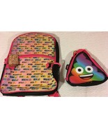 NWT THE OFFICIAL ICONIC BRAND EMOJI MOVIE SCHOOL BACKPACK &amp; RAINBOW POO ... - $28.58 CAD
