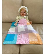 Handmade by PZQUILTS  Baby Doll Quilted Blanket with Colorful Blocks - $16.95