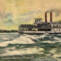 Lachine Rapids Montreal Canada Postcard Vintage 1910 Big Ship Sovereign - $12.95