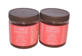 Lavender Sandalwood Olive Oil Body Scrub Bath &amp; Body Works 8 oz Lot of 2 - £42.01 GBP