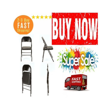 ?Meco Deluxe Chair Vinyl Padded Folding Chair Steel Chair????Buy Now?? - £31.25 GBP