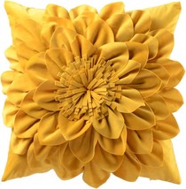 Decorative 3D Flower Throw Pillow Covers Soft Velvet Handmade Pillowcases - $33.92