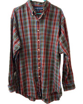 Ralph Lauren Blake Shirt Men SizeXL Red Green Blue Plaid Button Down Long Sleeve - £14.19 GBP