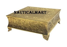 NauticalMart Beautiful Wedding Cake Stand Set of 22, 18&quot;, 14&quot; &amp; 6&quot; Gold ... - $199.00