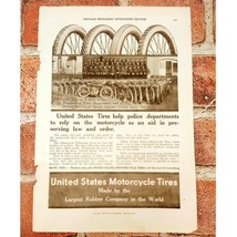 1914 United States Motorcycle Tires Help Police Law Order- Original Vtg PRINT AD - $19.80