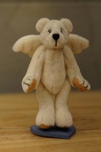 World of Miniature Bears Teddy Bear ANGELO Pale Yellow Special Angel 3.5&quot; Tall - £27.65 GBP