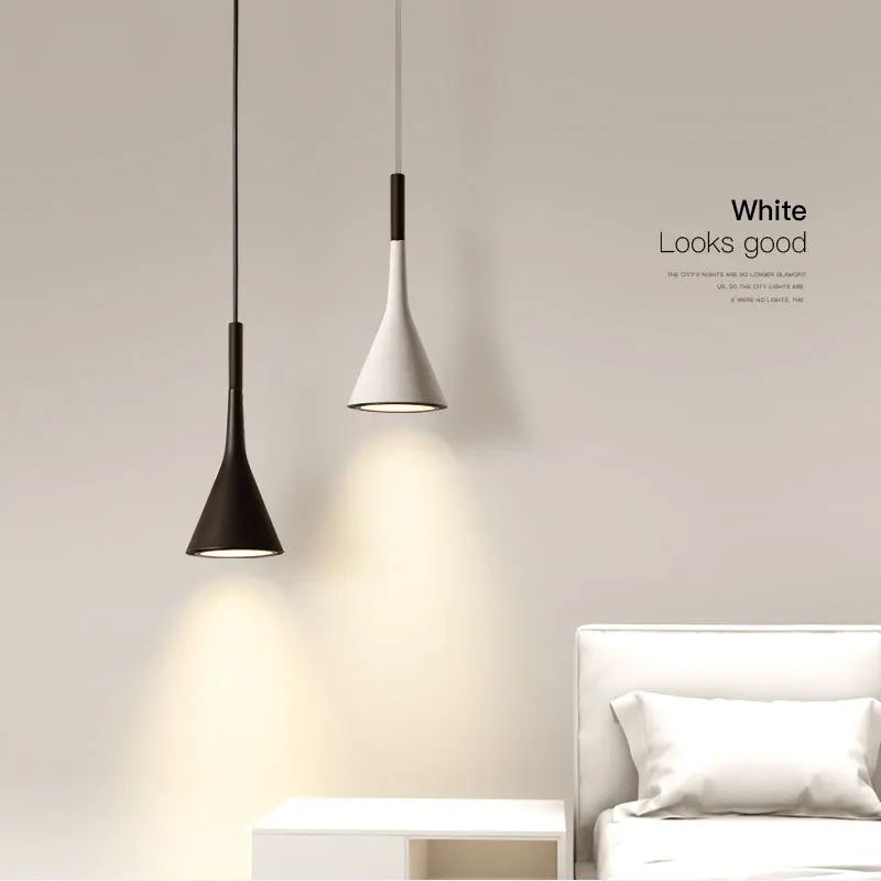 Ling lamps wood aluminium e27 pendant light for dining room table bedside kitchen black thumb200