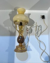 Vintage Italian Glass, Ceramic &amp; Gold Table Lamp, Handmade in Florentine, Italy - £297.88 GBP