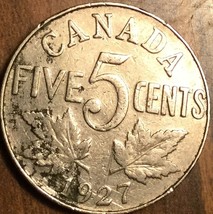1927 Canada 5 Cents Coin - £1.11 GBP