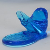 Blue Bird of Happiness Tealight Votive Candleholder Signed Leoward USA 1992 - $24.49