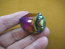 (R1-82) iridescent Aurora Crystal quartz titanium GEM gemstone Aura spec... - $21.49