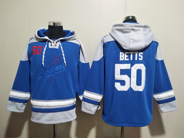 Mookie Betts #50 Los Angeles Dodgers Royal Lace-Up Pullover Hoodie - $63.20