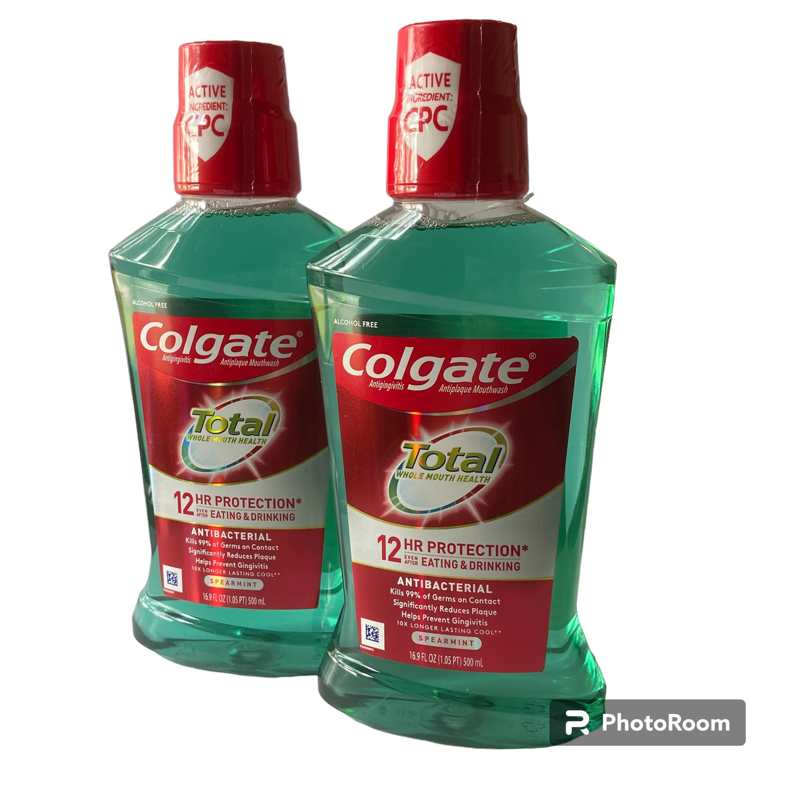 Colgate Total Mouthwash Spearmint 16.9 fl oz Antibacterial 12 Hour Protection - £15.61 GBP