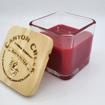 NEW Canyon Creek Candle Company 9oz Cube jar POMEGRANATE scented Hand poured - £15.66 GBP