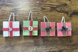Savvy Creations Holiday Gift Box Ornaments Set of 4 - $23.35