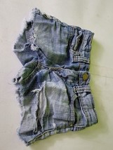 Girls Shorts Size 7 Vigoss Jeans Cut Off Denim Blue  - £2.94 GBP