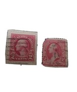 VERY RARE 1923 George Washington Rare 2 Cent Red Stamp USA perforated in... - $79.20
