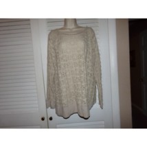 Chico&#39;s open work beige knit top size 3 XL 16 Excellent - £9.45 GBP