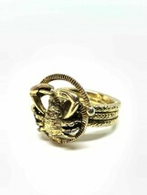 Vintage 1970’s Crab Cancer Gold Tone Cocktail Ring Size 6 - $9.89