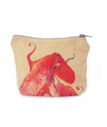 Red Octopus 913390 Travel Pouch Bag Purse 5.5 X 7.5&quot; Zipper Enclosure - £10.08 GBP