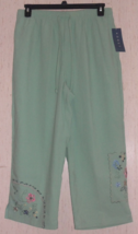 Nwt Womens Koret Light Green Pull On Capri Pant W/ Pockets Size Xl (18-20) - £22.38 GBP
