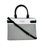 Kate Spade Beautiful Staci Leather Medium Crossbody Satchel Gray/Black/W... - $1,468.08 MXN