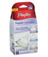 Lot of 2 Playtex Nipple Medium Flow Variety Kit 4 Count/PK - £12.57 GBP