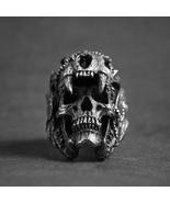 Vintage Skull Ring Accessories Punk Rock Big Biker - £9.87 GBP+