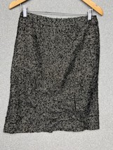 J.Crew Womens 2 Tweed Plaid Wool Silk Blend Pencil Skirt Modern Career Work - £29.71 GBP