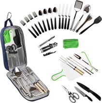 Stainless Steel Bbq Grilling Spoon And Fork, 30 Piece Camp Cooking Utens... - $51.97