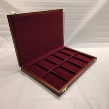 Pouch IN Wooden Box for 10 Medals Display Wood And Velvet Person - £71.96 GBP