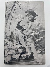 Vintage Postcard Bijoux Titre Fixx Paris France French Victorian Era Wom... - $4.74