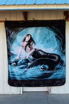 Anne Stokes Sirens Lament Mermaid Gothic Fantasy Queen Size Blanket Bedspread - £52.18 GBP