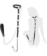 Adjustable Size Leather Collar Neck Bondage Kit Anal Hook - $50.00