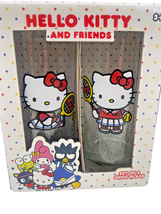 Hello Kitty and Friends Set of 2 Juice Drinking Glasses NIB Collectors Item - £17.13 GBP