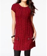 Style &amp; Co Short Sleeve Cable Knit Tunic Sweater Dress Size XLarge - £17.19 GBP