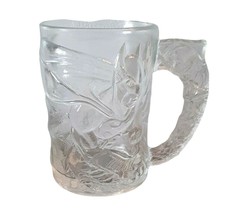1995 McDonalds Batman Cup Mug Forever Clear Textured Glass Coffee Cup Mug USA - £11.17 GBP