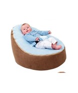 Blue Coffee Baby Bean Bag Cover Soft Snuggle Bed with Harness Strap No F... - £39.32 GBP