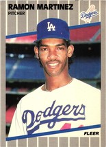 1989 Fleer #67 Ramon Martinez Rookie Card RC Los Angeles Dodgers Baseball - £1.39 GBP