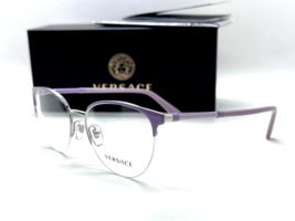 NEW Versace Eyeglasses MOD. 1247 1000 PURPLE/SILVER  FRAME 52-17-140MM N... - £93.02 GBP